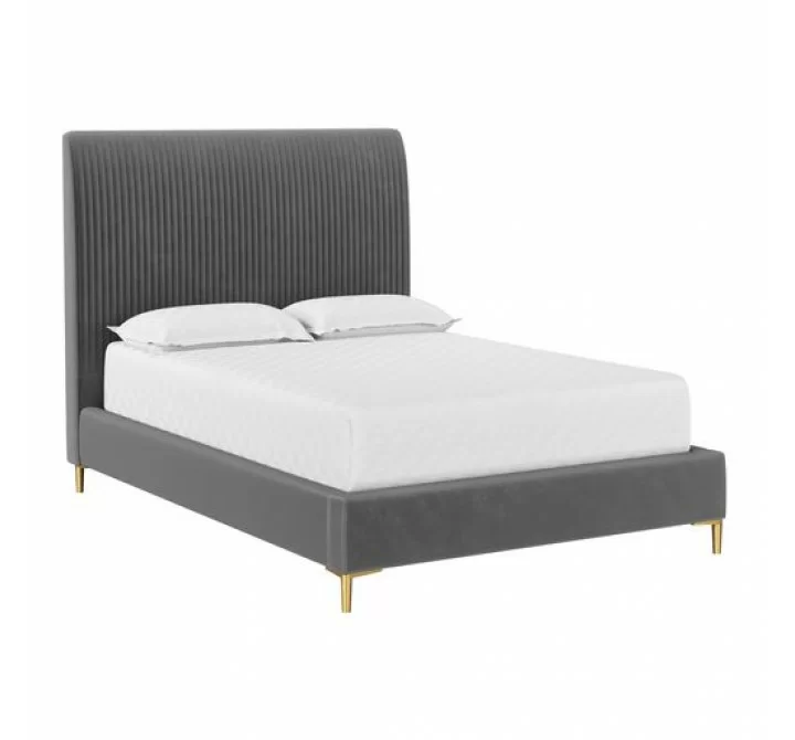 Sunpan Harris Bed Casablanca Storm in Full / Queen / King - Front Side Angle
