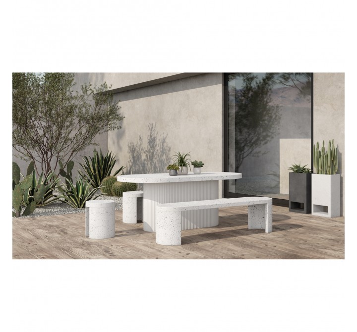 Moe's Home Collection Lyon Outdoor Dining Table - Lifestyle
