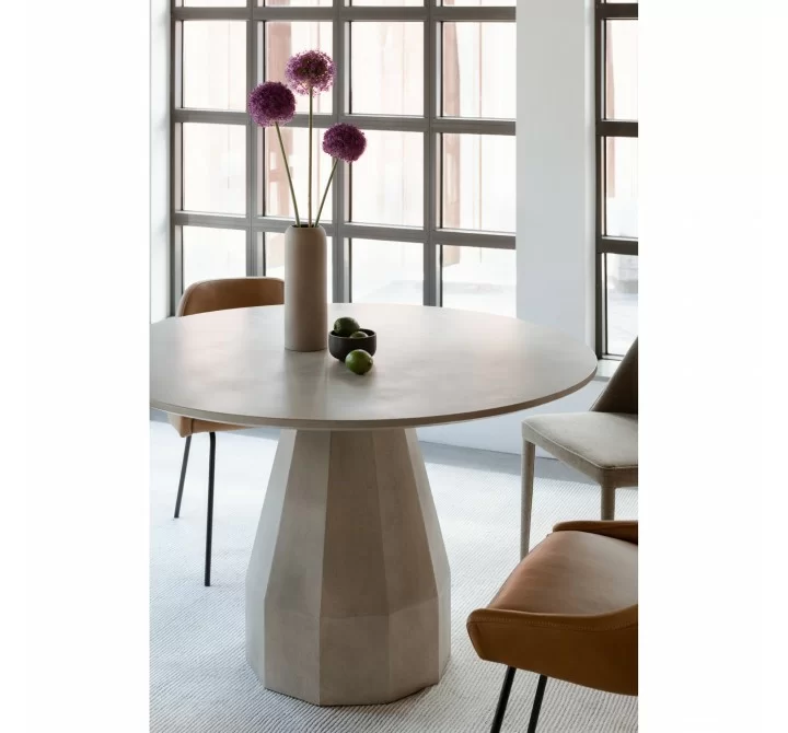 Moe's Home Collection Templo Outdoor Dining Table in Antique White - Lifestyle
