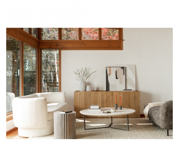 Moe's Home Collection Koba Sofa - Maya White - Lifestyle