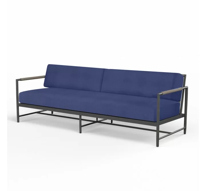 Pietra Sofa in Echo Midnight, No Welt - Front Side Angle
