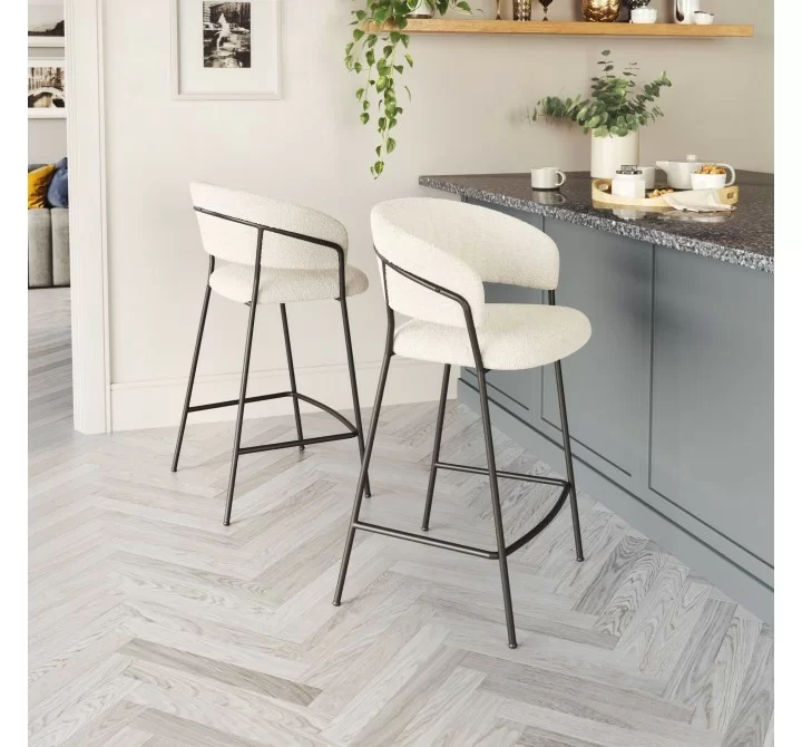 Josephine Counter Stool in Cream - Lifestyle
