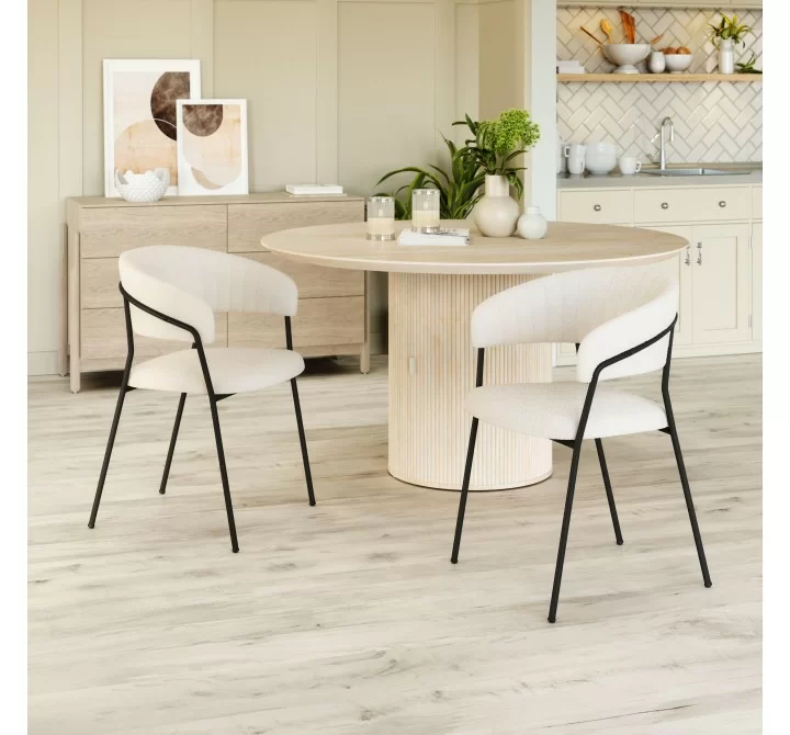 Josephine Dining Chair in Cream-Lifestyle 1
