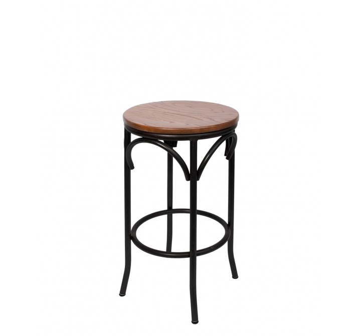 Henry Cross Back Backless Barstool 