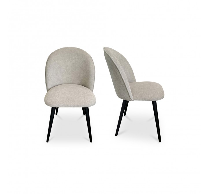 Moe's Home Collection Clarissa Dining Chair Light Grey - Set of Two - Set in Angle