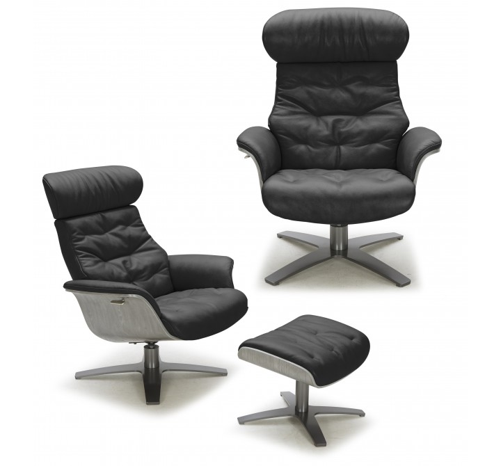 J&M Furniture Karma Lounge Chair  Black
