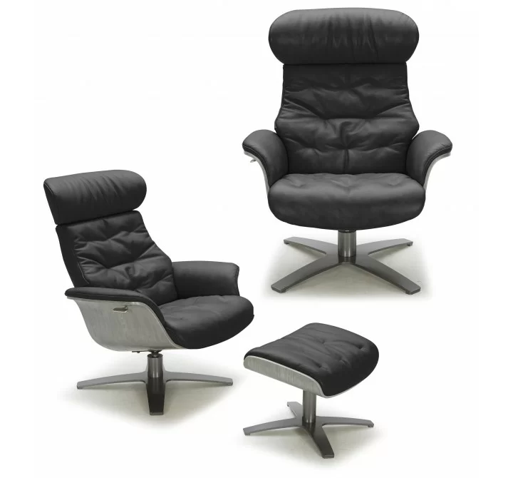 J&M Furniture Karma Lounge Chair  Black
