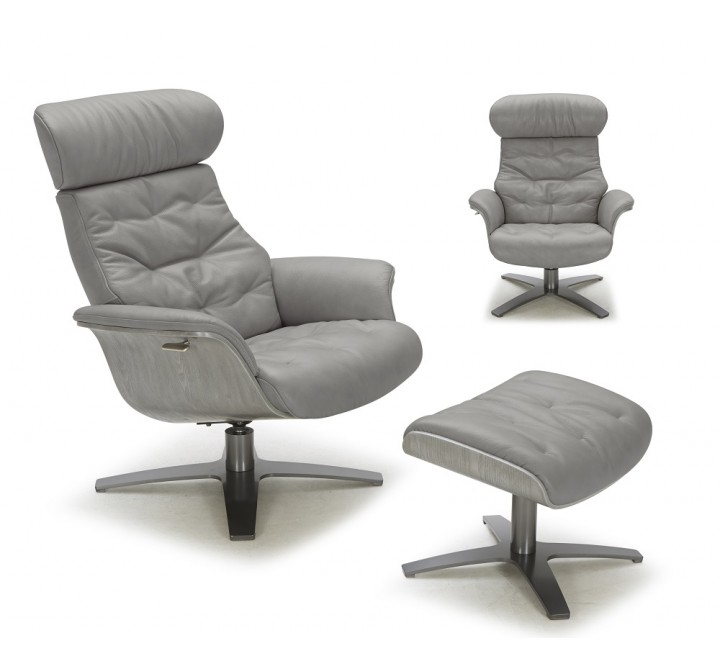 J&M Furniture Karma Lounge Chair In Grey