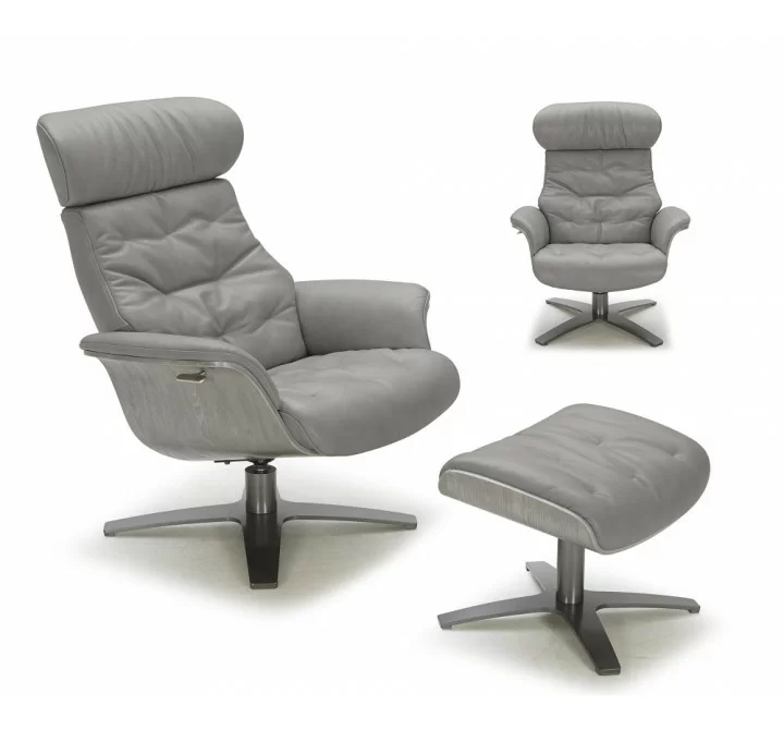 J&M Furniture Karma Lounge Chair In Grey