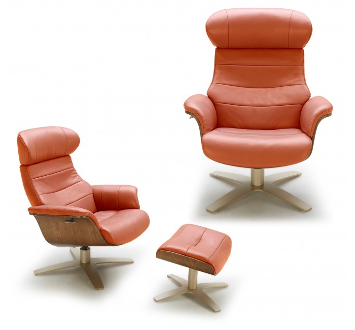 J&M Furniture Karma Lounge Chair In Pumpkin