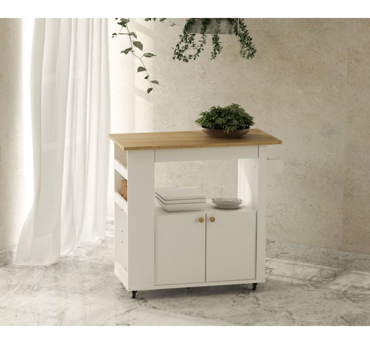 Anderson Teak Aston 33.5" Kitchen Cart - Lifestyle