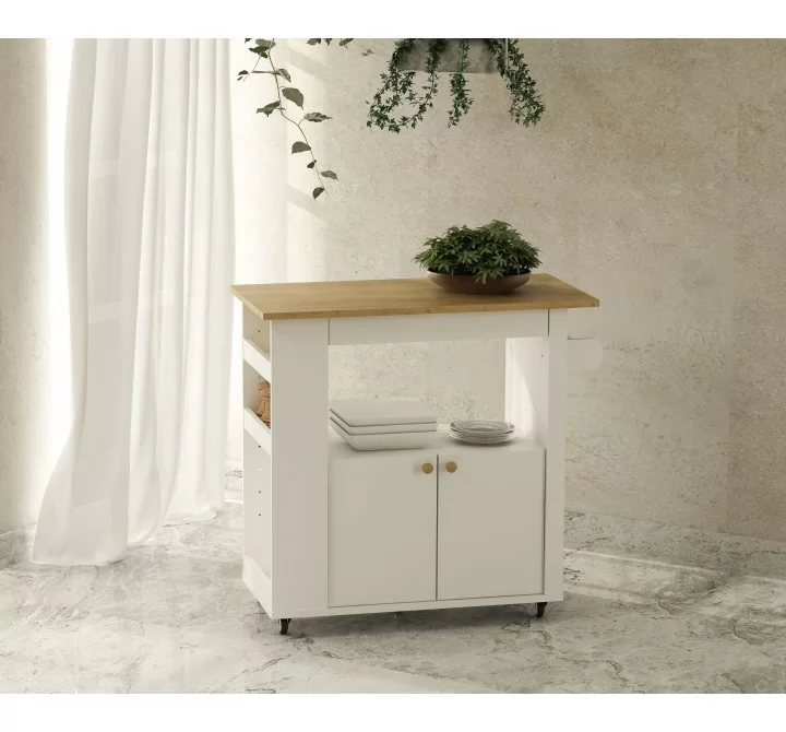 Anderson Teak Aston 33.5" Kitchen Cart - Lifestyle