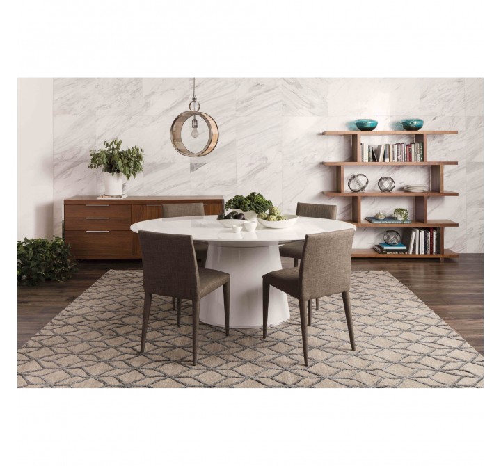 Moe's Home Collection Otago Oval Dining Table in White - Lifestyle