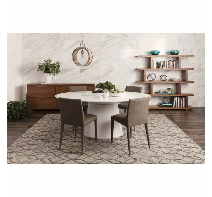 Moe's Home Collection Otago Oval Dining Table in White - Lifestyle