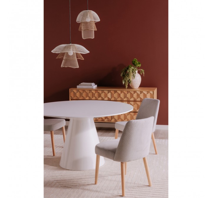 Moe's Home Collection Otago Round 54In Dining Table, White - Lifestyle