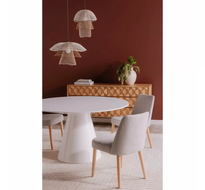 Moe's Home Collection Otago Round 54In Dining Table, White - Lifestyle