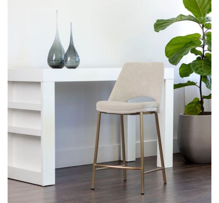 Sunpan Radella Counter Stool Bergen Taupe - Lifestyle