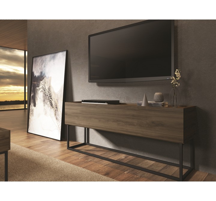 Casabianca NOA LOW Entertainment Center In Dark Brown - Lifestyle