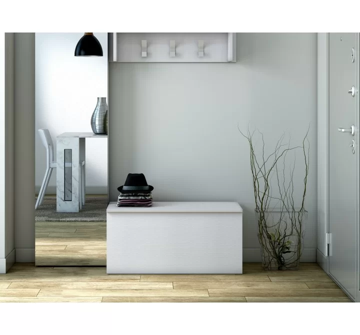 Casabianca BEL AIR Wall Hook In White Wood Grain Melamine - Lifestyle