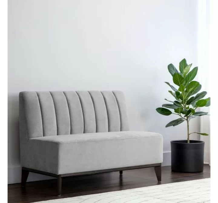 Sunpan Kosovo Modular Banquette Bench Polo Club Stone - Lifestyle