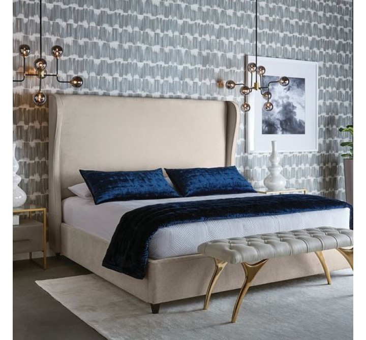 Sunpan Jefferson Bed Queen / King Belfast Oatmeal - Lifestyle