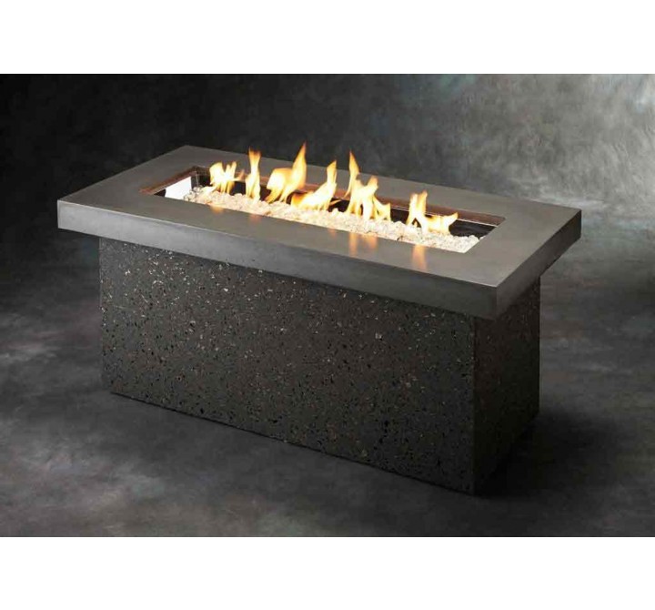 Outdoor Greatroom Company Key Largo Fire Pit W/Midnight Mist Supercast Top Gray Base - Lifestyle