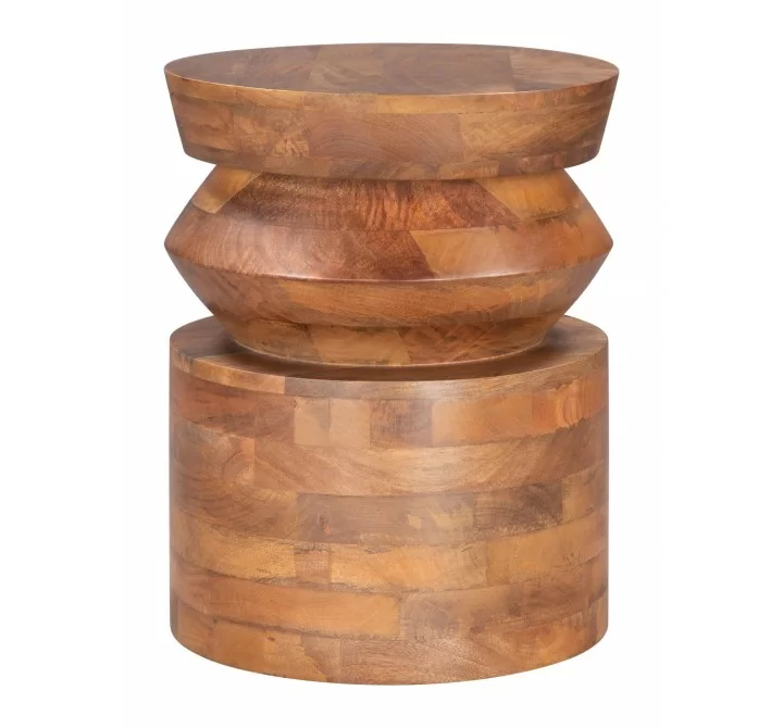  Kollam Side Table in Walnut- Front view 1