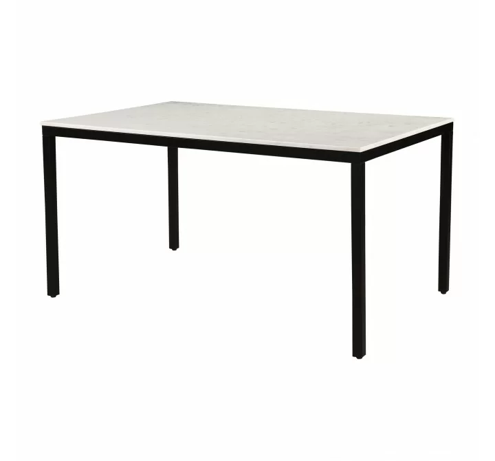 Moe's Home Collection Parson Dining Table White Marble - Front Side Angle