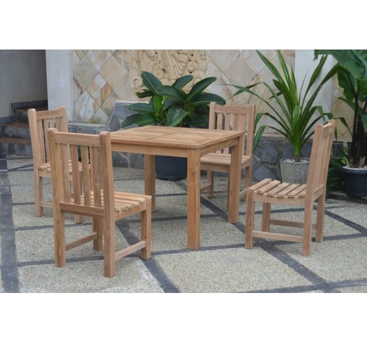 Anderson Teak SET-25 Bahama 35" Square Table Lifestyle 1
