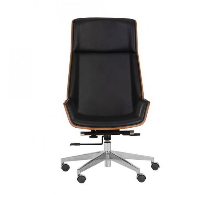 Sunpan Rhett Office Chair - Dillon Black - Front Angle