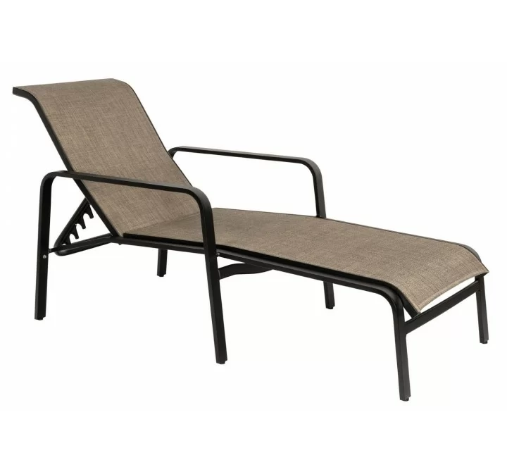 Woodard Landings Sling Adjustable Chaise Lounge - Stackable