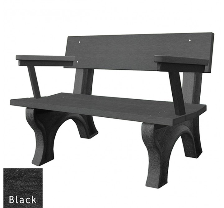 Polly Products Landmark Backed Bench With Arm