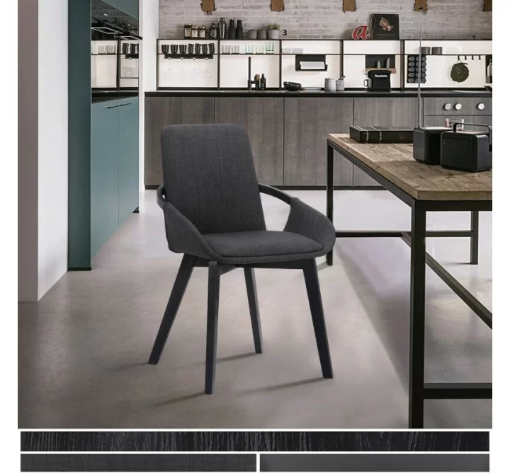 Greisen Modern Charcoal Wood Dining Room Chair