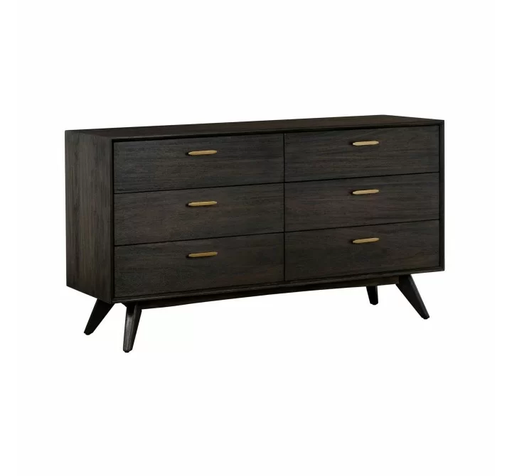 Loft Acacia Mid-Century 6 Drawer Dresser 