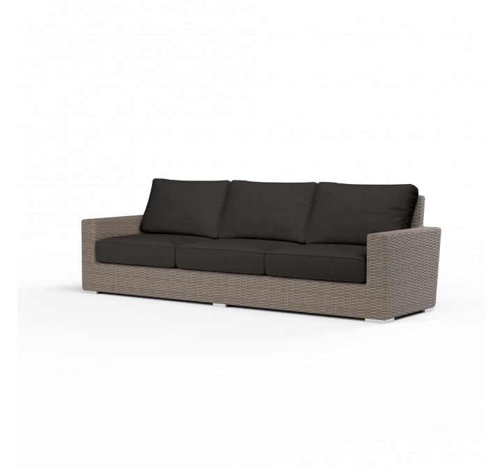 Coronado Sofa in Spectrum Carbon w/ Self Welt - Front Side Angle