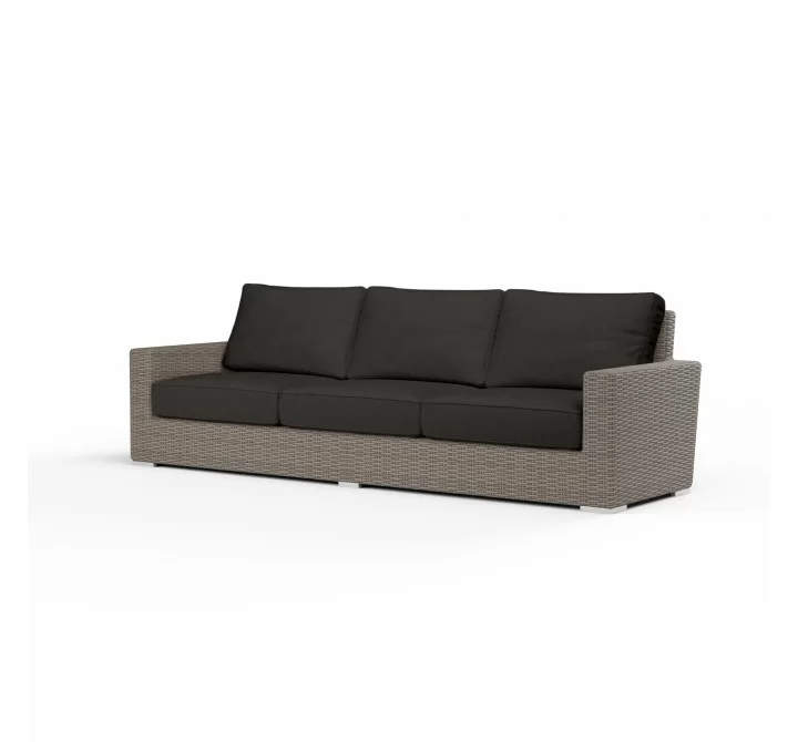 Coronado Sofa in Spectrum Carbon w/ Self Welt - Front Side Angle