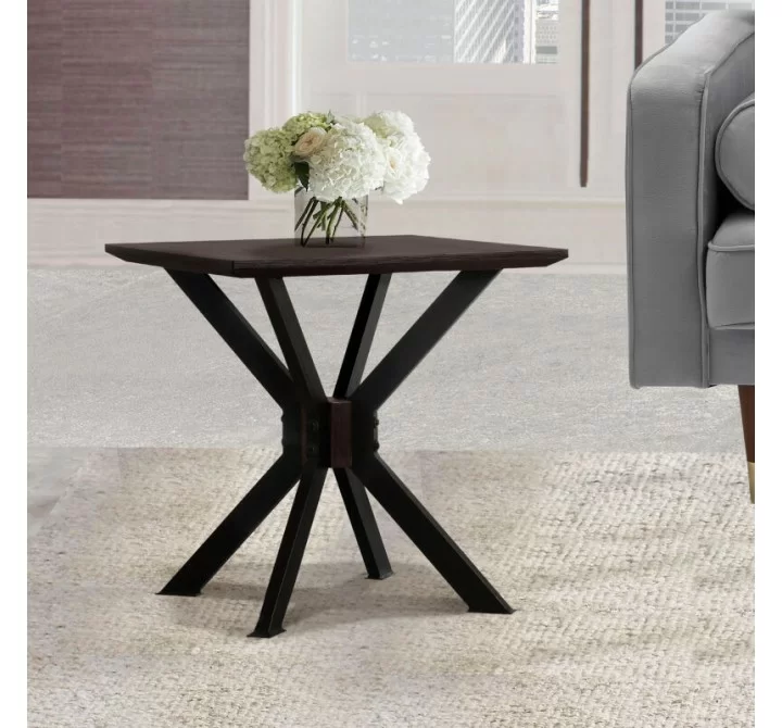 Armen Living Pirate Acacia Modern End Table