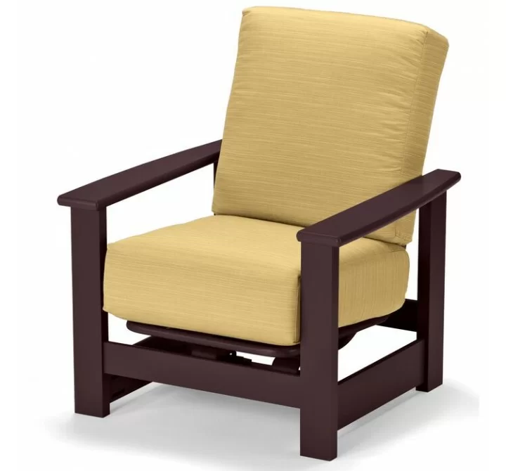 Telescope Casual Leeward Marine Grade Polymer Deep Cushion Arm Chair with Hidden Motion