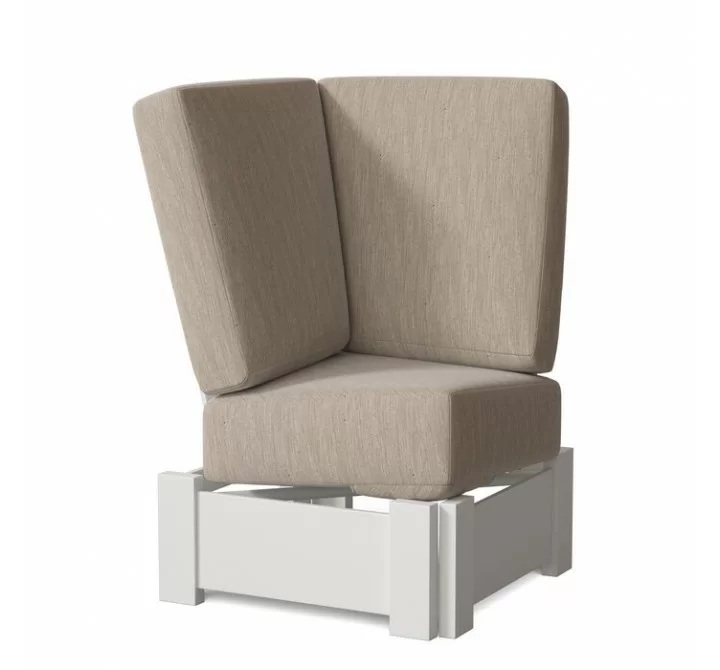 Telescope Casual Leeward Marine Grade Polymer Deep Cushion Corner Fixed Sectional