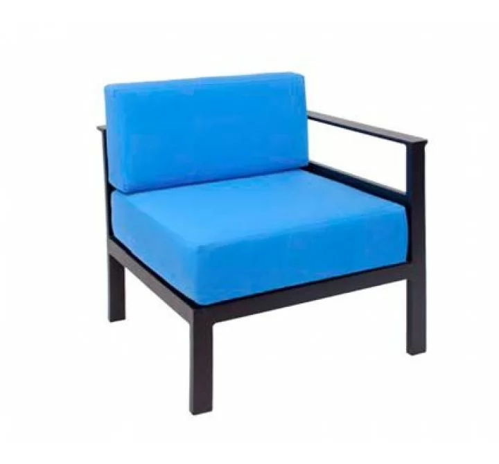 Belmar Left Arm Sofa Section Black/Soft Gray Frame - No Cushions