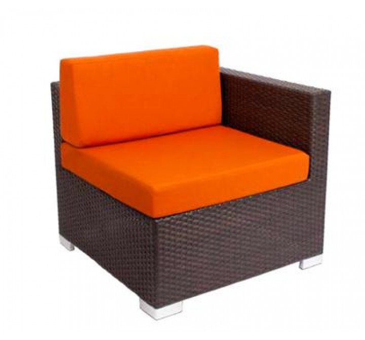 Left / Right Arm Corner Sofa Section Java Wicker - No Cushions