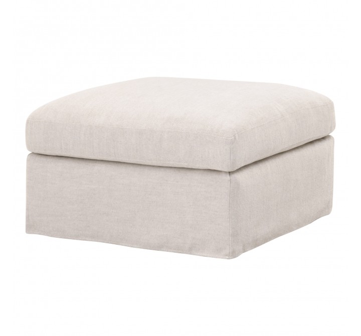 Essentials For Living Lena Modular Slipcover Ottoman - Front Side Angle