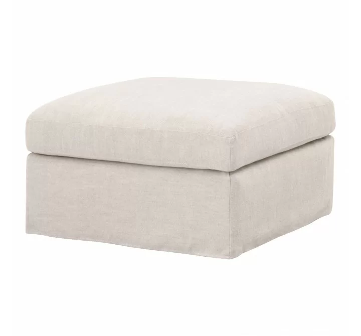 Essentials For Living Lena Modular Slipcover Ottoman - Front Side Angle