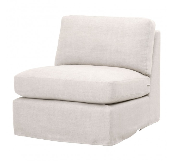 Essentials For Living Lena Modular Slope Arm Slipcover 1-Seat Armless Chair - Front Side Angle