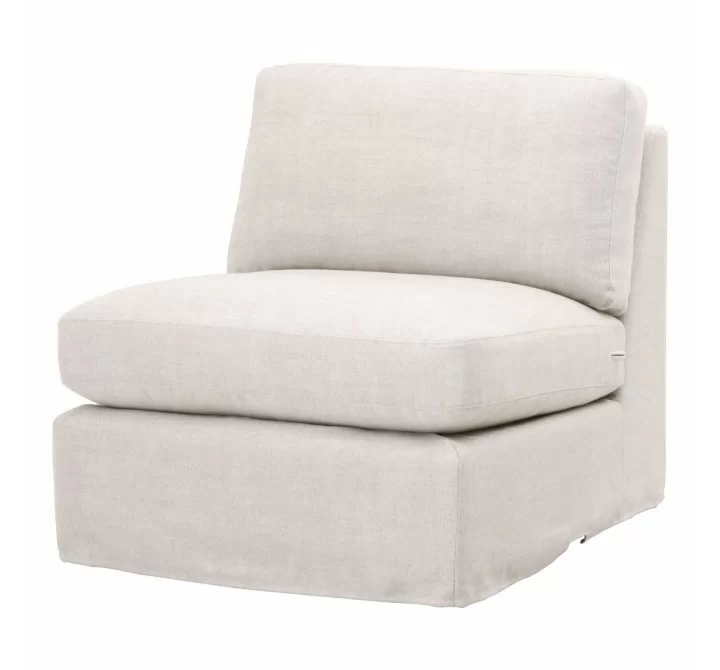 Essentials For Living Lena Modular Slope Arm Slipcover 1-Seat Armless Chair - Front Side Angle
