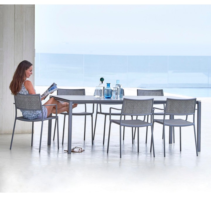 Cane-Line Less Armchair, Stackable French Weave