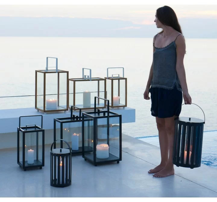 Cane-Line Lighttube Lantern, Large, Round