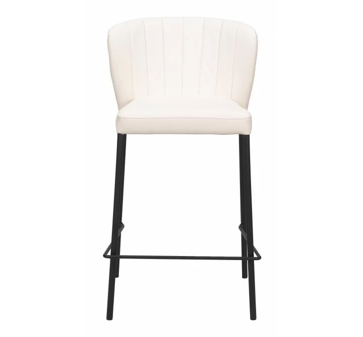 Linz Counter Stool in Cream- front view 1