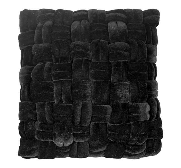 Moe's Home Collection PJ Velvet Pillow - Black - Front Angle