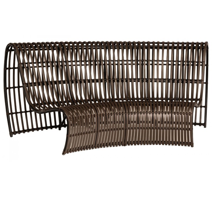 Woodard Loft Curved Sofa - Angled